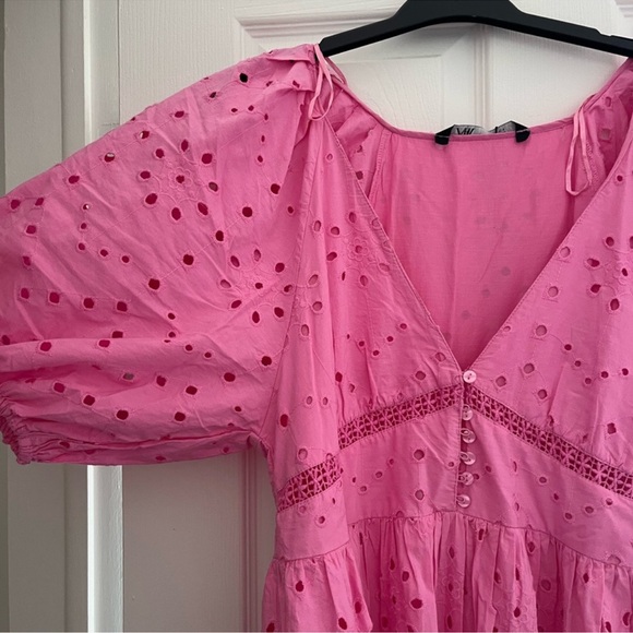 ZARA PINK DRESS SIZE LARGE - Picture 6 of 6